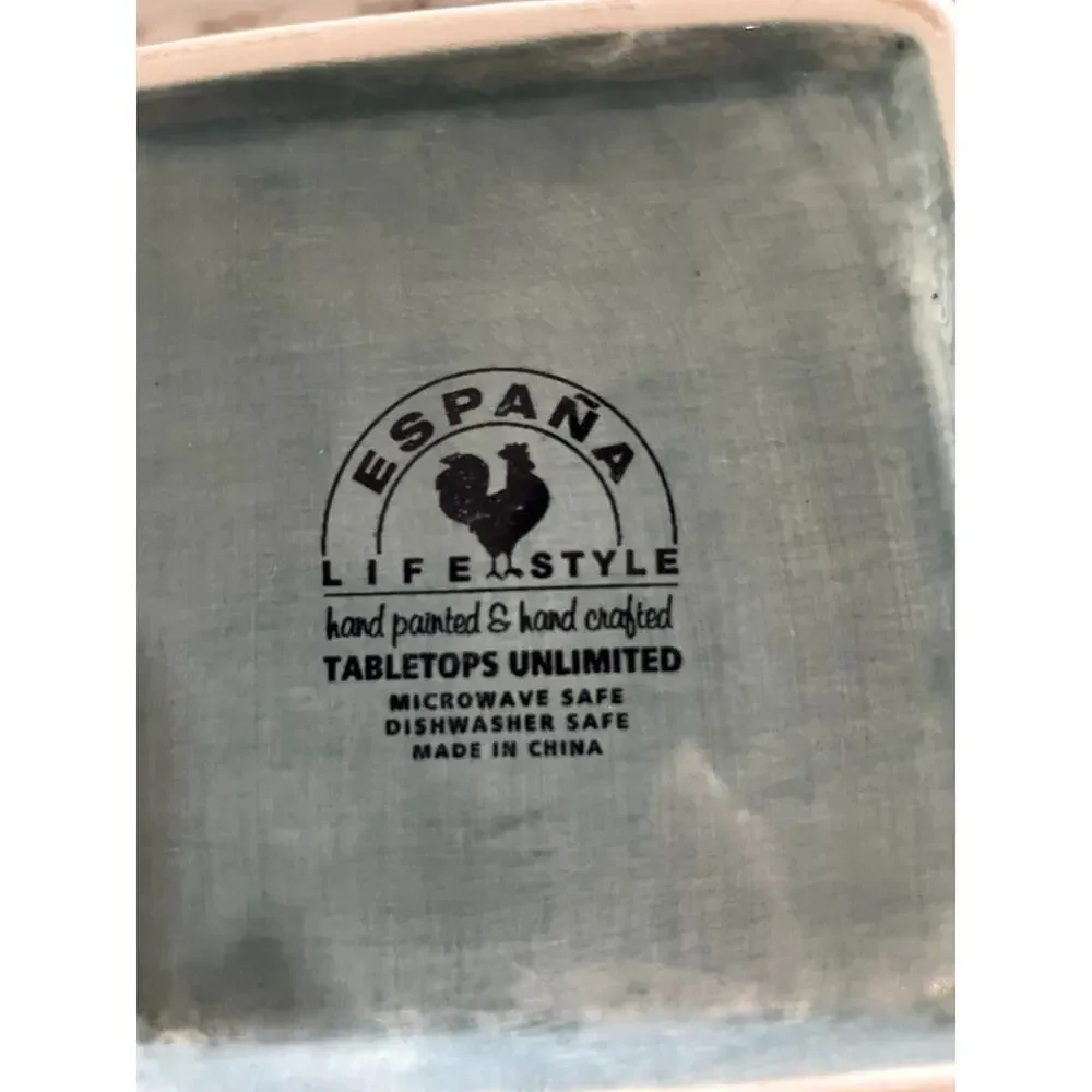 Espana Lifestyle Tabletops Unlimited Set 6 Blue Square Bowls 5.5